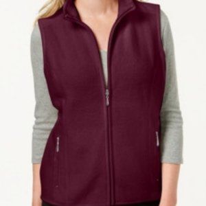 𝅺karen Scott Sport Zip Up Zero Proof Fleece Vest